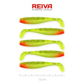 REIVA Flat Minnow shad 7,5cm 5db/cs (Watermelon)