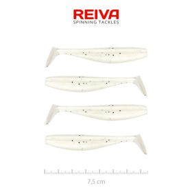 REIVA Flat Minnow shad 7,5cm 4db/cs (Pearl Dot)