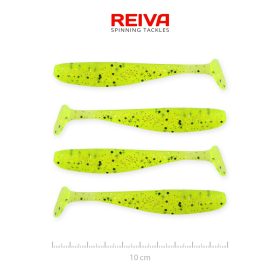 REIVA Flash Shad 10cm 4db/cs (Poppy Green)