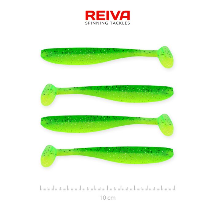 REIVA Flash Shad 10cm 4db/cs (Poison Green)