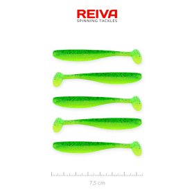 REIVA Flash Shad 7.5cm 5db/cs (Poison Green)