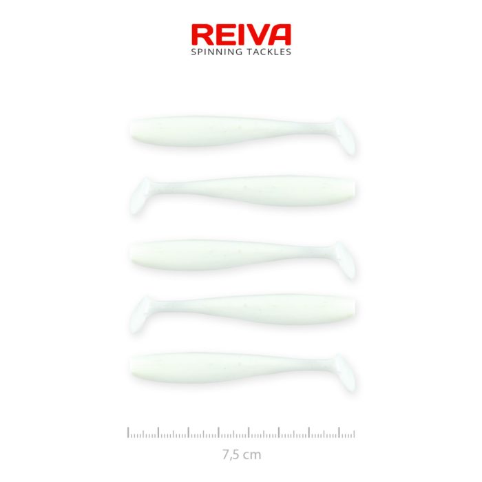 REIVA Flash Shad 7.5cm 5db/cs (Classic White)
