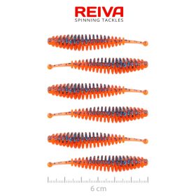 REIVA Tiny Worm 6cm 6db/cs (Orange Disco)
