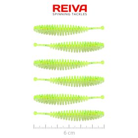 REIVA Tiny Worm 6cm 6db/cs (Flash Chartreuse)