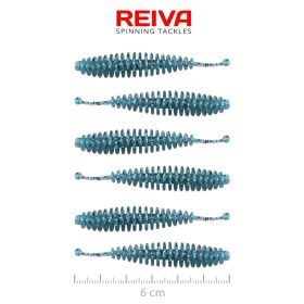 REIVA Tiny Worm 6cm 6db/cs (Blue Shiner)