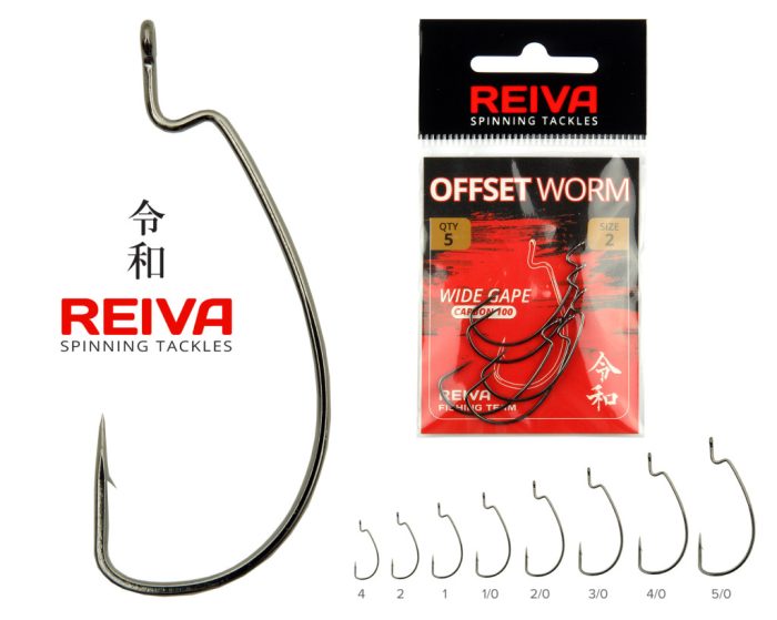 REIVA Reiva Offset Worm 2/0-as 5db/cs