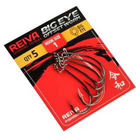 REIVA Offset Worm Big eye 4/0 3db/cs