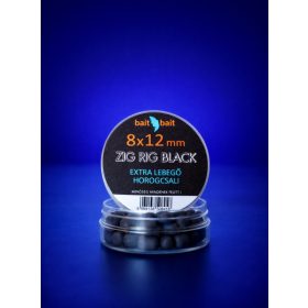   Bait Bait Zig Rig Csalik Extra Lebegő Horogcsali Fekete ( Black) 8x12 mm 20 g BaitBait