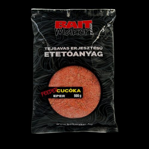 Bait Maker Tejsavas erjesztésű etetőanyag Feeder Cucóka Eper 900 g 
