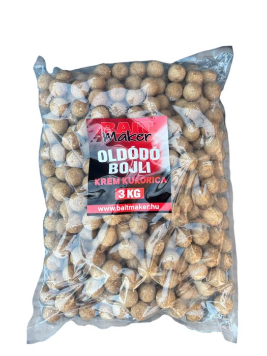 BAIT MAKER Oldódó bojli 24 mm Krém Kukorica 3 kg