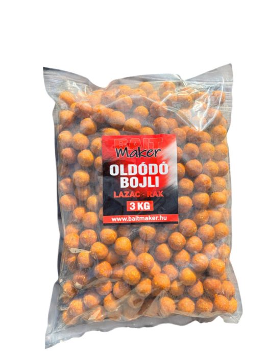 BAIT MAKER Oldódó bojli 24 mm Lazac & Rák 3 kg