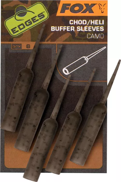 Fox EDGES™ Camo Naked Chod / Heli Buffer Sleeves - Camo x6