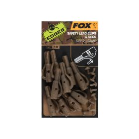   Fox EDGES™ Camo Safety Lead Clip & Pegs (Size 7) - Edges Camo Size 7 lead clip + pegs