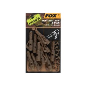   Fox EDGES™ Camo Slik Lead Clip & Pegs (Size 10) - Edges Camo Size 10 Slik lead clip + pegs