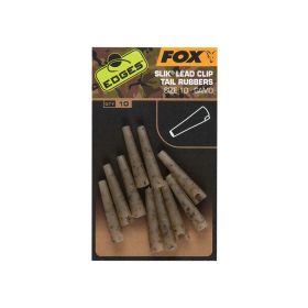   Fox EDGES™ Camo Slik Lead Clip Tail Rubber (Size 10) - Edges Camo Size 10 Slik lead clip tail rubber