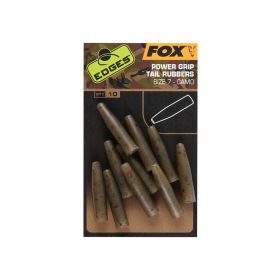   Fox EDGES™ Camo Powergrip Tail Rubbers (Size 7) - Edges Camo Powergrip tail rubbers size 7x 10pcs