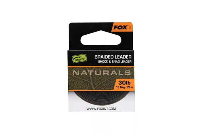 Fox EDGES™ Naturals Braided Leader  - Naturals Braided Leader x20M 30lb/13.6kg