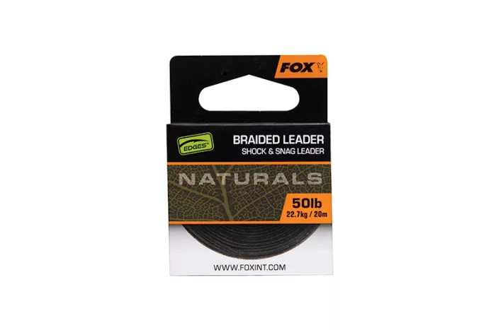 Fox EDGES™ Naturals Braided Leader  - Naturals Braided Leader x20M 50lb/22.7kg