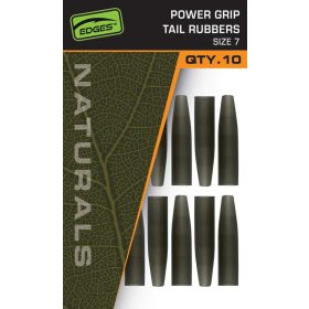   Fox EDGES™ Naturals Power Grip Tail Rubbers - Size 7 - Edges Naturals Power Grip tail rubbers size 7x 10