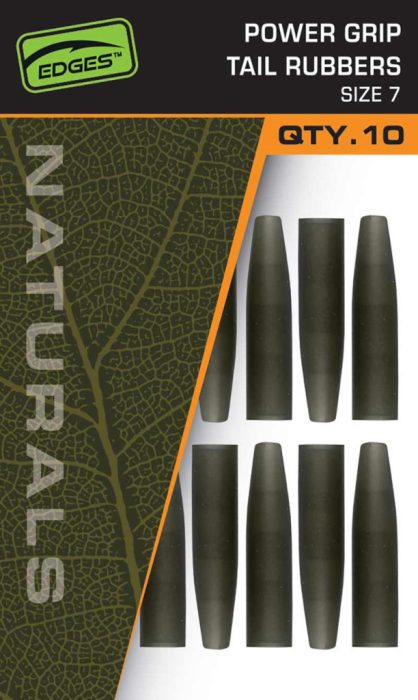 Fox EDGES™ Naturals Power Grip Tail Rubbers - Size 7 - Edges Naturals Power Grip tail rubbers size 7x 10