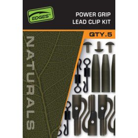   Fox EDGES™ Naturals Power Grip Lead Clip Kit  - Edges Naturals Power Grip Lead clip kit x 5