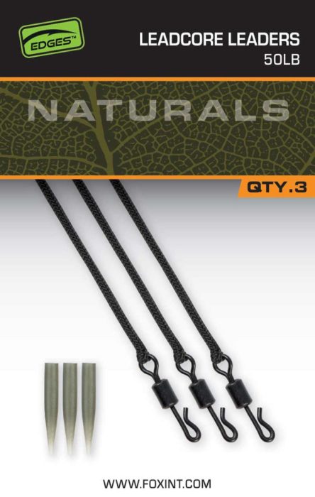 Fox EDGES™ Naturals Leadcore Leaders - Naturals Leadcore Leaders x 3