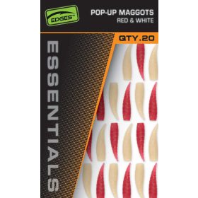   Fox EDGES™ Essentials Pop-up Maggots - Fox Pop Up Maggots x 20 (10 red,10 white