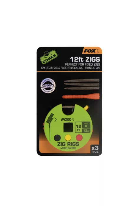 Fox EDGES™ Zig Rigs - 12ft (3.7m) - Edges Zig Rig 8 - 12lb 12ft x 3