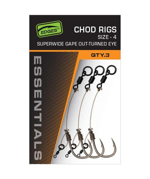 Fox EDGES™ Super Wide Gape Chod Rigs - Edges SWGO Chod Rigs - 4 (x3)