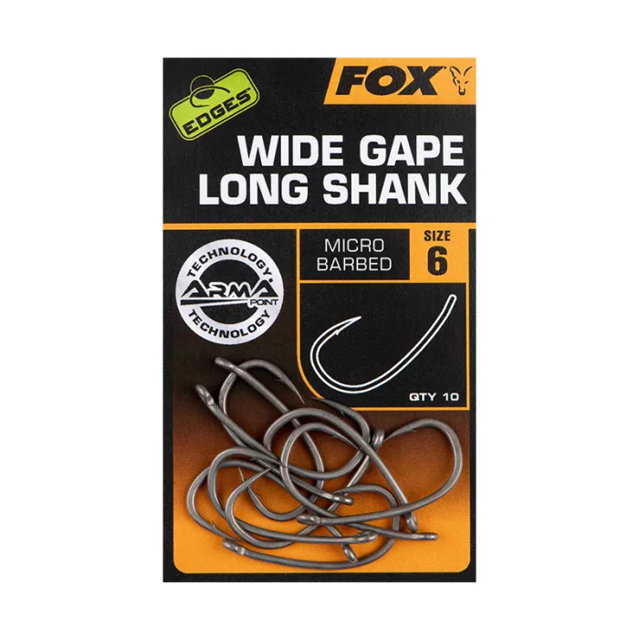 Fox EDGES™ Wide Gape Long Shank - Edges Armapoint Wide Gape Long shank - Size 7