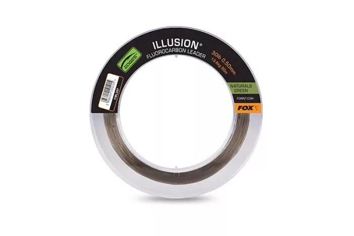 Fox Illusion Fluorocarbon Leaders - Illusion Fluorocarbon Leader 30lb 13.6kg (0.50mm) x 50m - Naturals Green