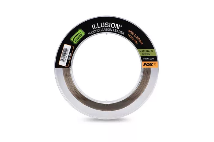Fox Illusion Fluorocarbon Leaders - Illusion Fluorocarbon Leader 40lb 18.2kg (0.60mm) x 50m - Naturals Green