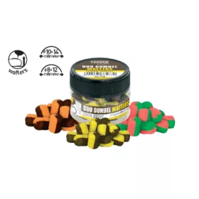   FC Duo Dumbel Wafters horogcsali, o10x14 mm, csoki, narancs, 15 g