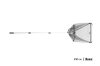 Delphin merítőhalló fém fejcsatlakozással, gumírozott hálloval 60x60/240cm