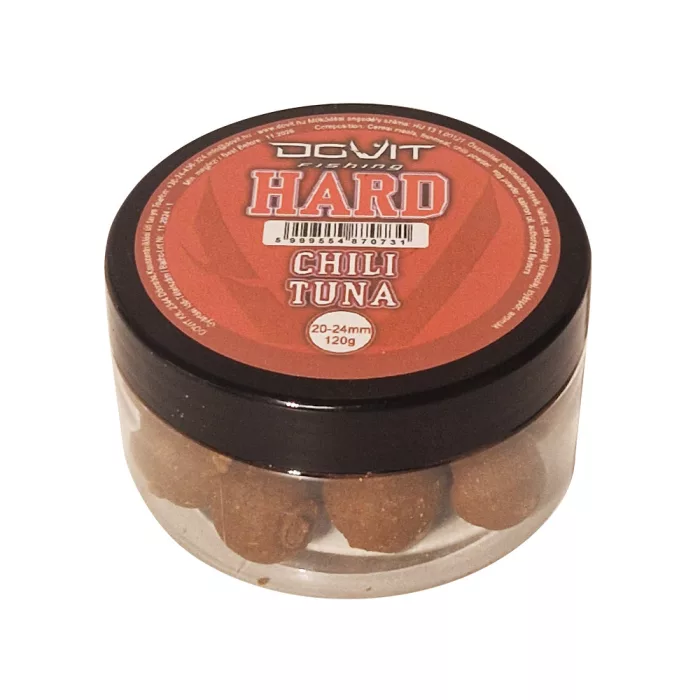 DOVIT KEMÉNYÍTETT (HARD) BOJLI 20-24MM - chili - tuna