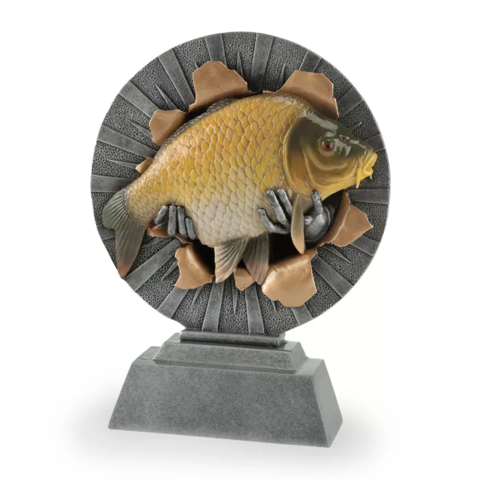 Hal (kézben tartott) műgyanta szobor 28cm