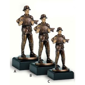 Horgász (hallal) műgyanta szobor 29cm