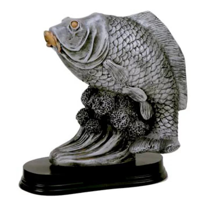Horgász (nagy hal) műgyanta szobor 28cm