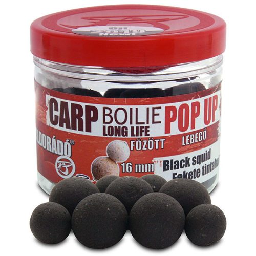 Pop Up főzött csalizó bojli - Fekete Tintahal 16-20 mm