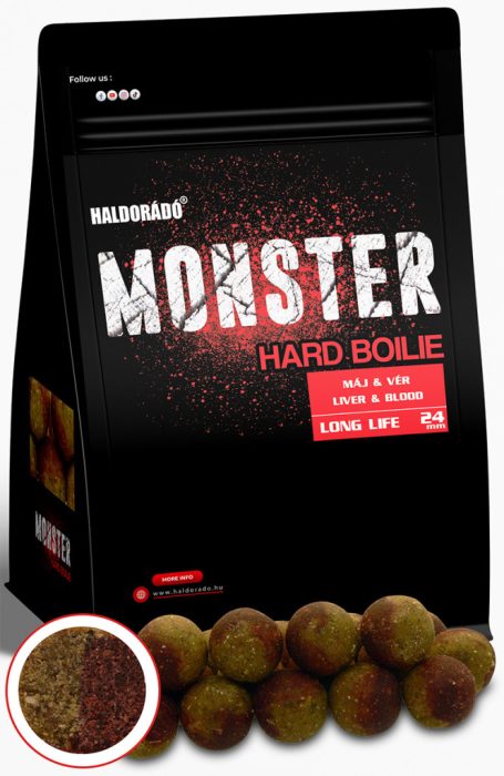 Haldorádó MONSTER Hard Boilie 24+ - Máj & Vér