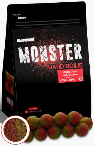 HALDORÁDÓ MONSTER Hard Bojli 24+ - Vörös Lazac 700 g / 24 mm