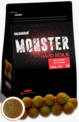 HALDORÁDÓ MONSTER Hard Bojli 24+ - Hot Mangó 700 g / 24 mm