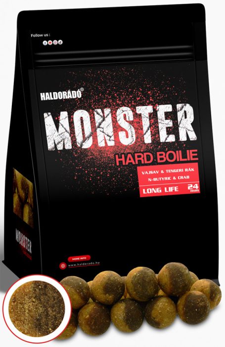 Haldorádó MONSTER Hard Boilie 24+ - Vajsav & Tengeri rák