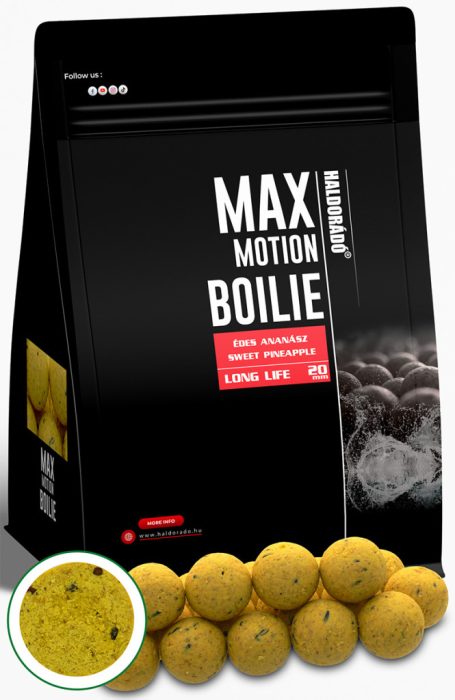 Haldorádó MAX MOTION Boilie Long Life 20 mm - Édes Ananász