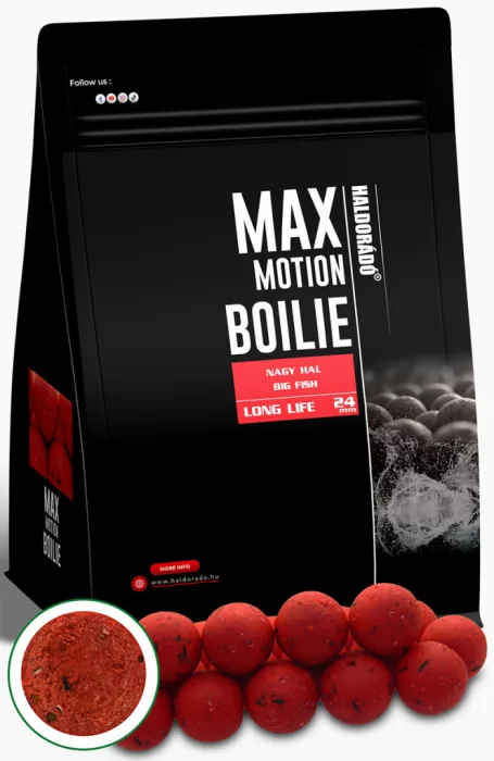 Haldorádó MAX MOTION Boilie Long Life 24 mm - Nagy Hal