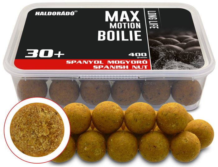 Haldorádó MAX MOTION Boilie Long Life 30+ mm - Spanyol Mogyoró