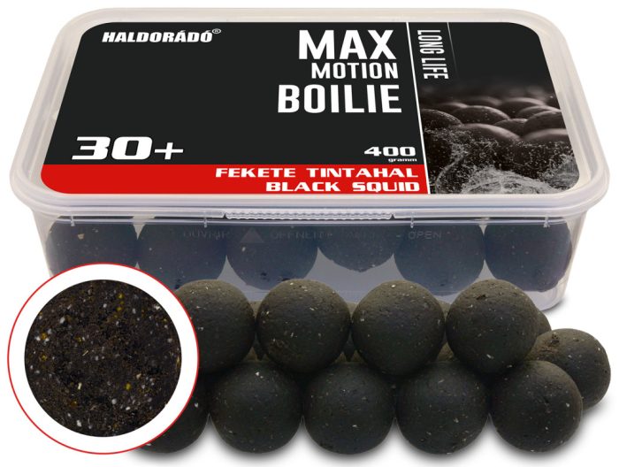Haldorádó MAX MOTION Boilie Long Life 30+ mm - Fekete Tintahal