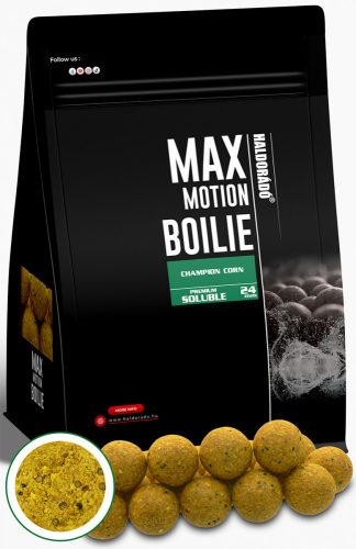HALDORÁDÓ MAX MOTION Bojli Premium Soluble - Oldódó 24 mm - Champion Corn 800 g