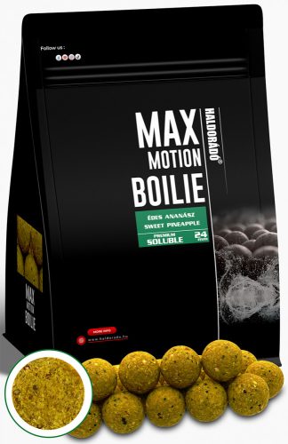 HALDORÁDÓ MAX MOTION Bojli Premium Soluble - Oldódó 24 mm - Édes Ananász 800 g