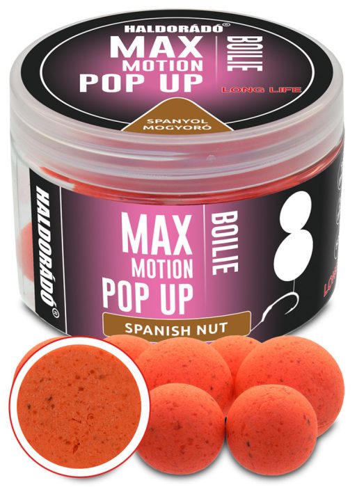 Haldorádó MAX MOTION Boilie Pop Up 16, 20 mm - Spanyol Mogyoró